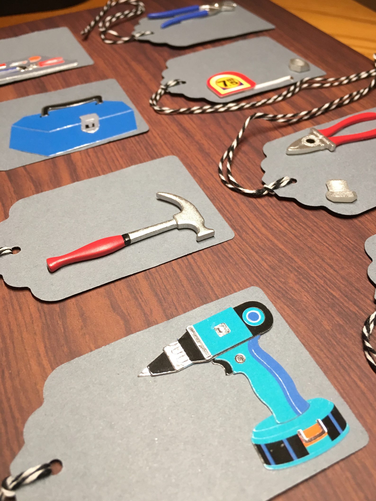 Tool Tags Tools Gift Tags Handyman favor tags Father Etsy