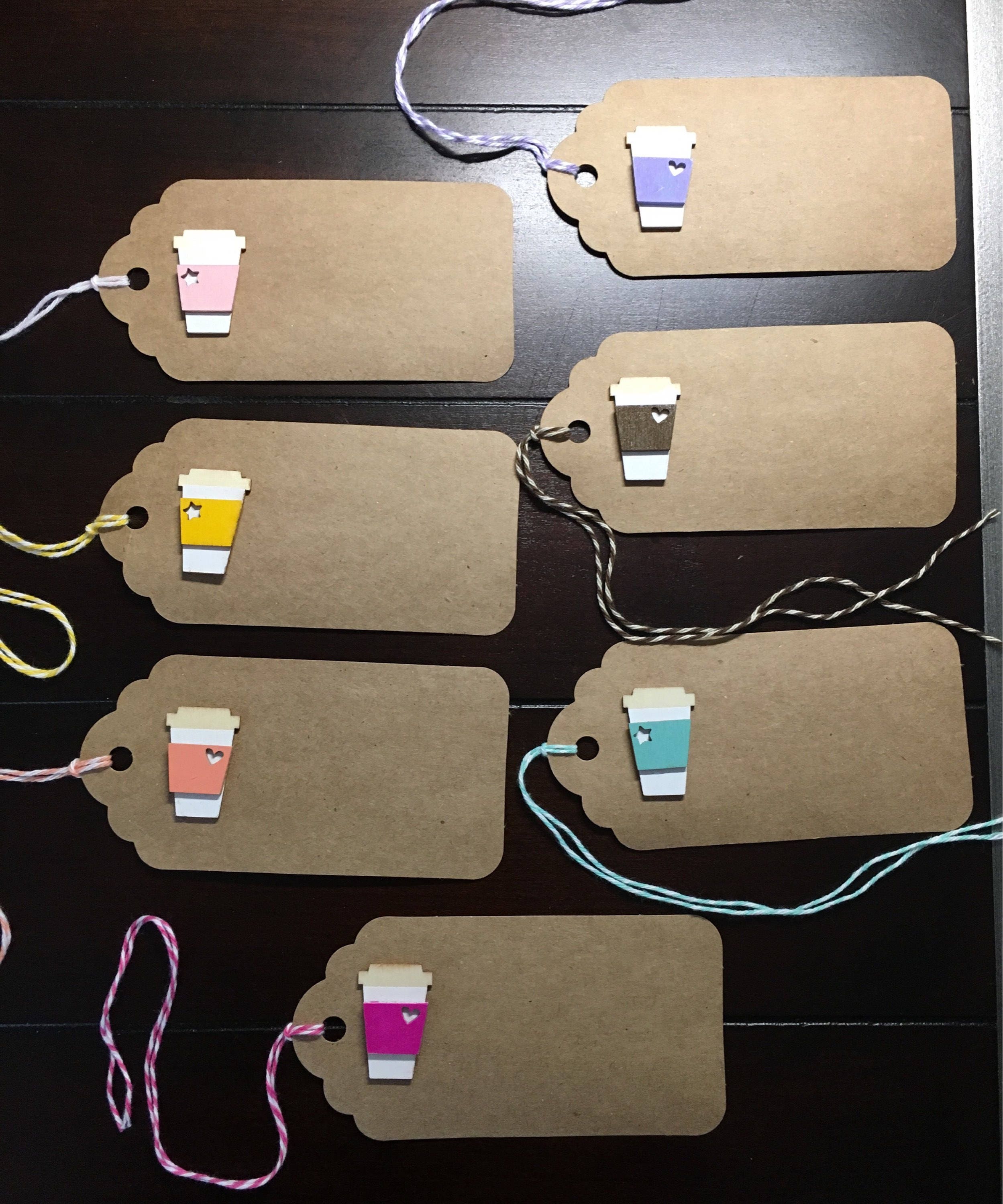 Coffee Tags Coffee Cup Favor Tags Coffee Lover Gift Tags Etsy