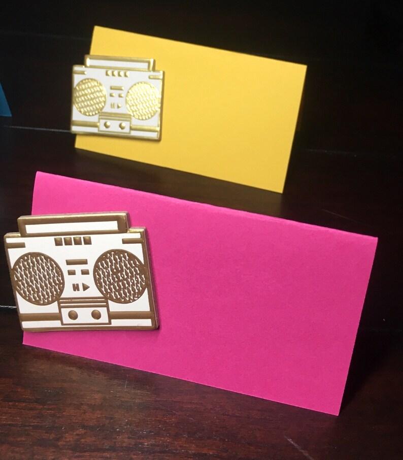 Boom Box Place Cards boombox I love the 80s escort cards Etsy