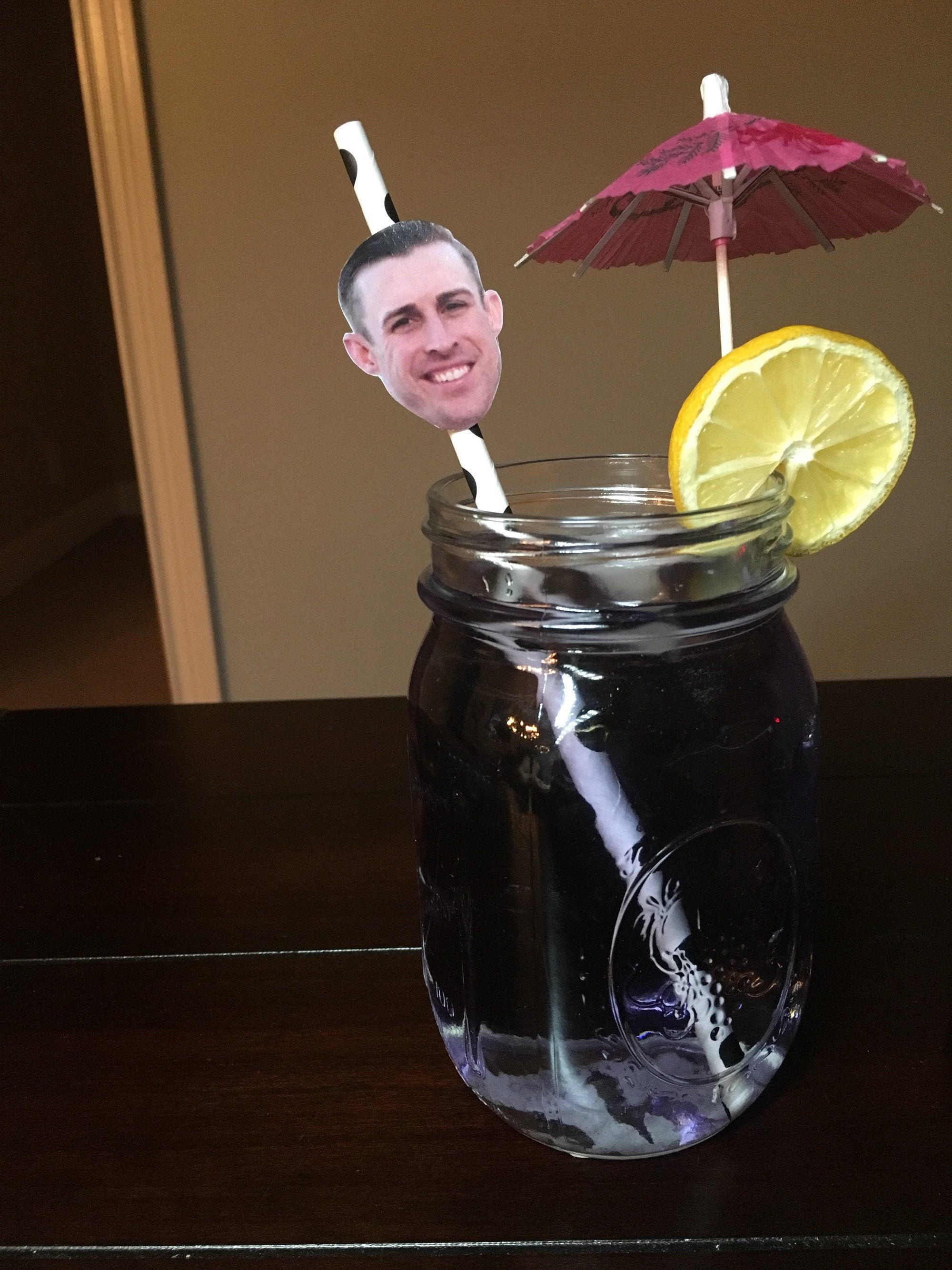 6 Custom Face Straws Personalized Photo Straws Picture Etsy