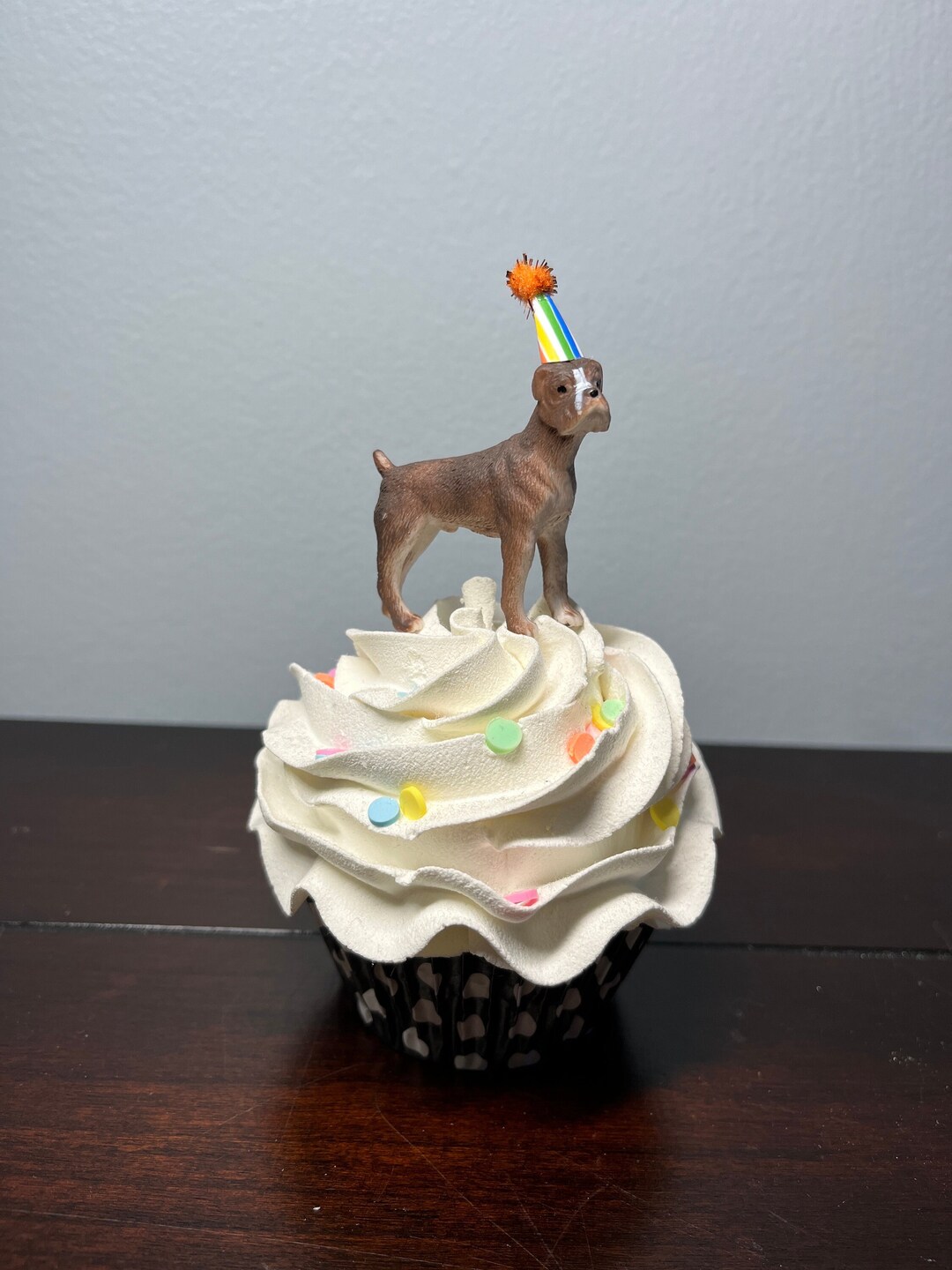 Boxer Dog Cupcake Topper Boxer Cake Topper Boxer Wearing Etsy
