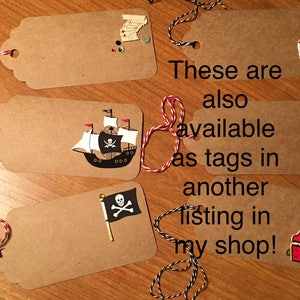 Pirate Place Cards, Pirate Food Labels Skull, Treasure Chest Placecards ...