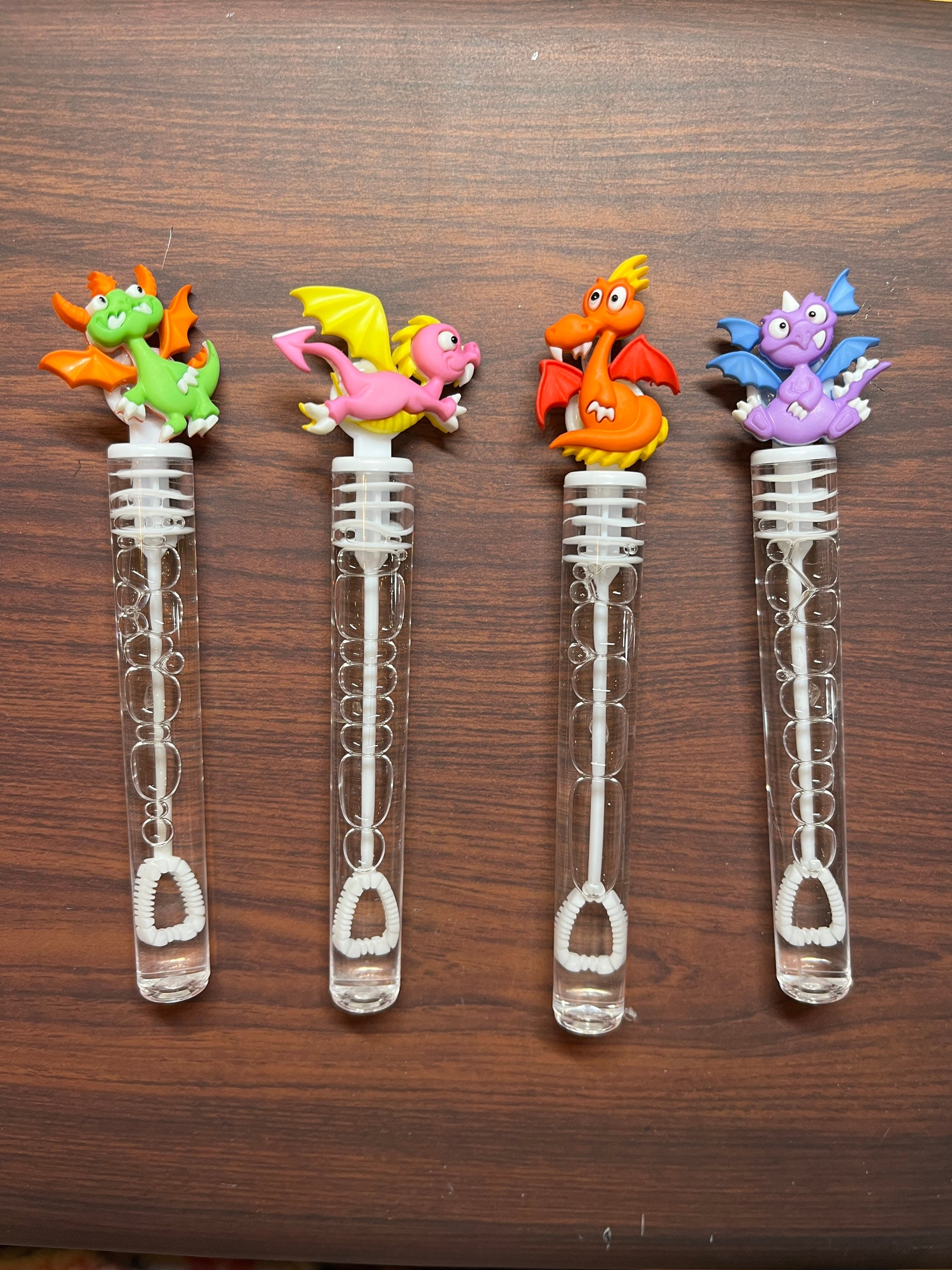 Dragon Bubble Favor, Cute Colorful Dungeons Dragons Wand Tube Orange Pink Purple Party Favor Supplies Calling All Dragons Goodie Bag Stuffer