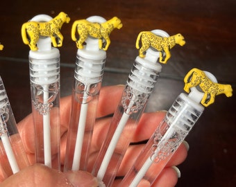 Cheetah Jungle Safari SaFOURi Zoo Animals Leopard Bubble Tube Wand Favor Jaguar Party Favor Babies Party Supplies Young, Wild, and 3 Three