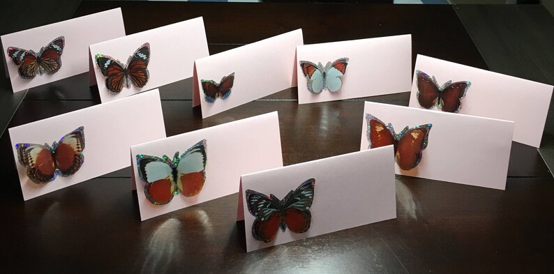 Monarch Butterfly place cards, Classic butterflies placecards, butterfly bridal baby shower, butterfly food tents labels-9/order image 3