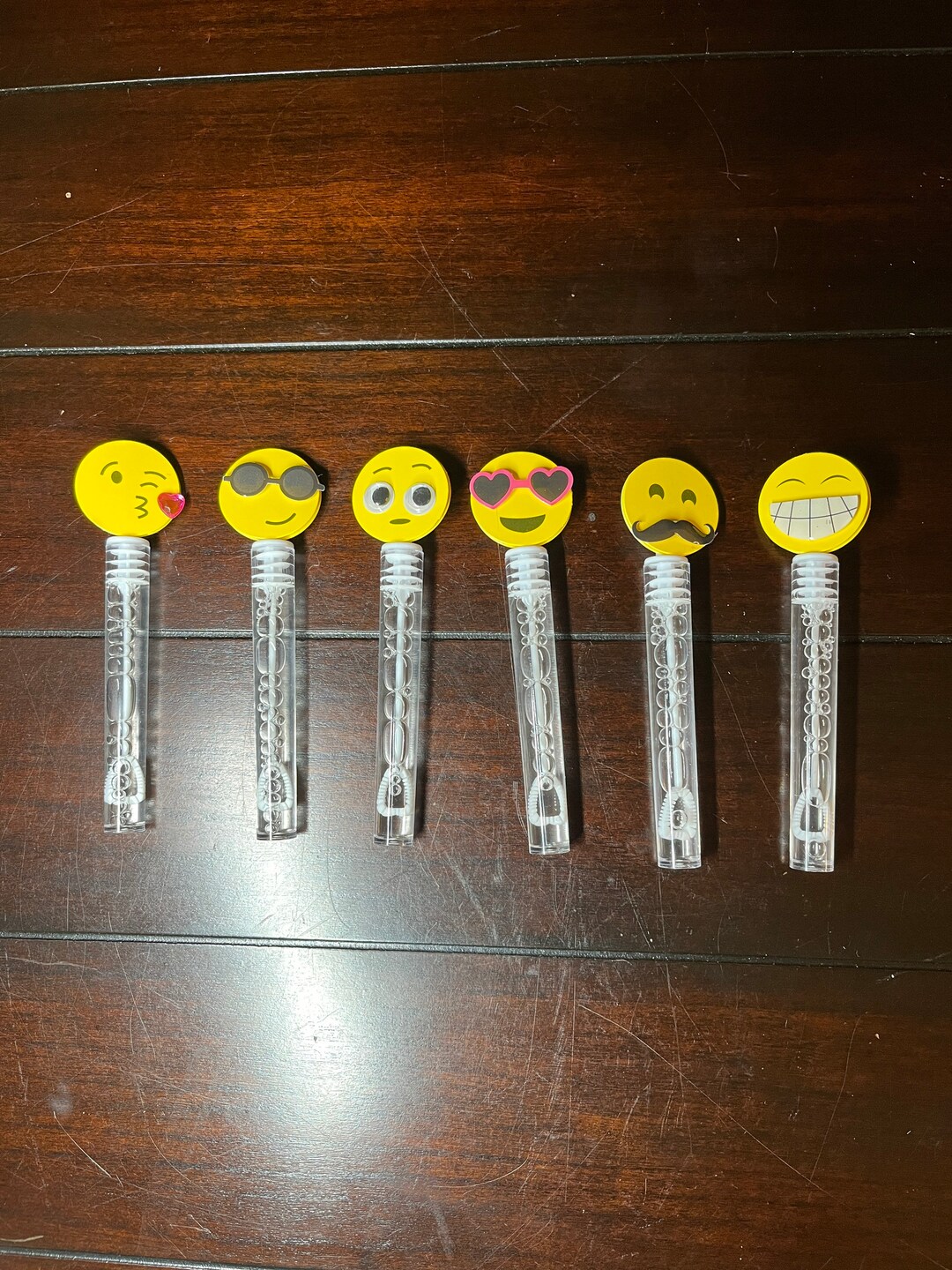 Emoji Bubble Favor Emojis Bubble Tube Wand Emoticons Party Etsy
