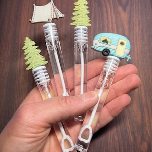 Camping Bubble Favor, Happy Camper Favor, Party Favor, Camping Tent Party Supplies, One Happy Camper Party Favors, Airstream Kids Favor