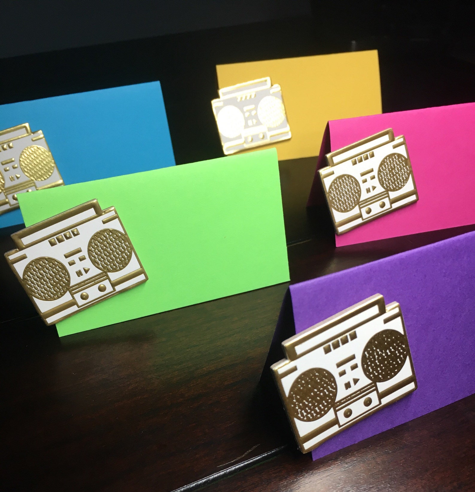 Boom Box Place Cards boombox I love the 80s escort cards Etsy