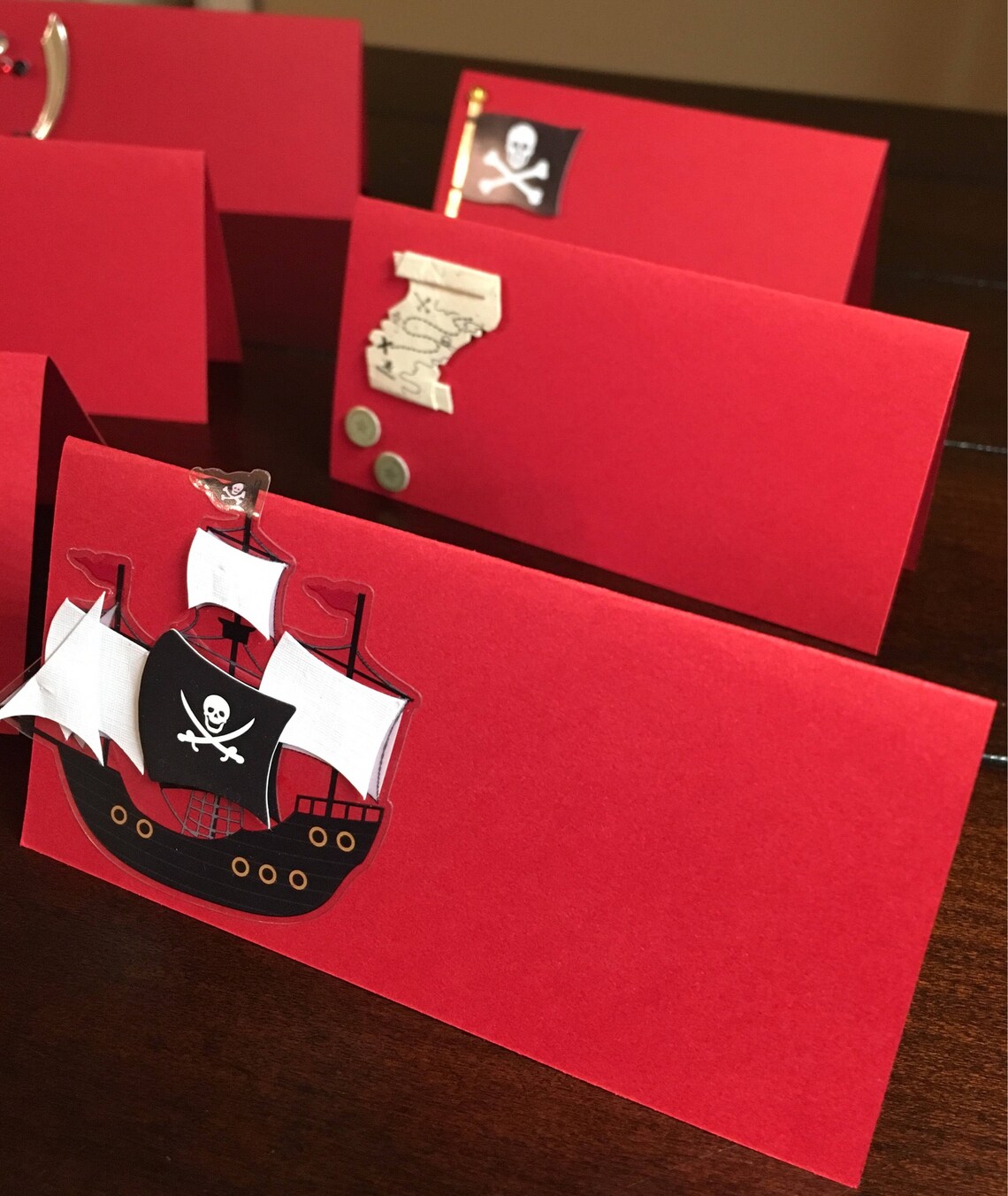 Pirate Place Cards Pirate Food Labels Skull Treasure Chest | Etsy