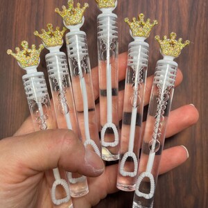 Gold Crown Bubble Princess Royal Prince Favor Wand Tube Party Supplies Our Little Prince Princess Sparkly Goodie Loot Bag Stuffer Gold Crown with Star