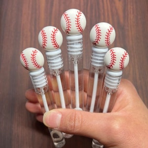 Baseball Bubble Favor, Baseball Party Favor, Baseballs Goodie Bag Stuffer, Baseball Birthday Party Supplies, Baseballs Bubbles Tube Wand