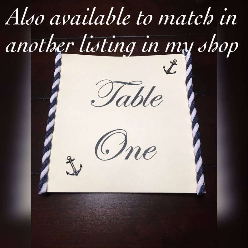 Nautical Place Cards Seat Cards Anchors Baby Shower Nautical Wedding Anchor Escort Cards Rope Placecards Food Label Tents -6order
