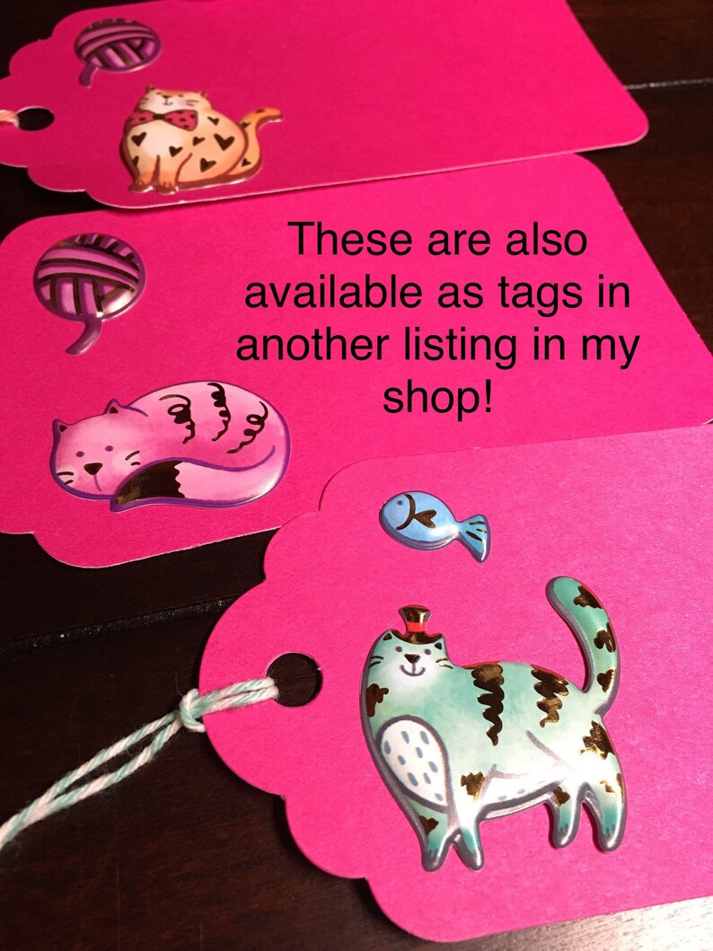 Cat Goodie Bag Tags Name Tags kitten favor tags Cats in Etsy