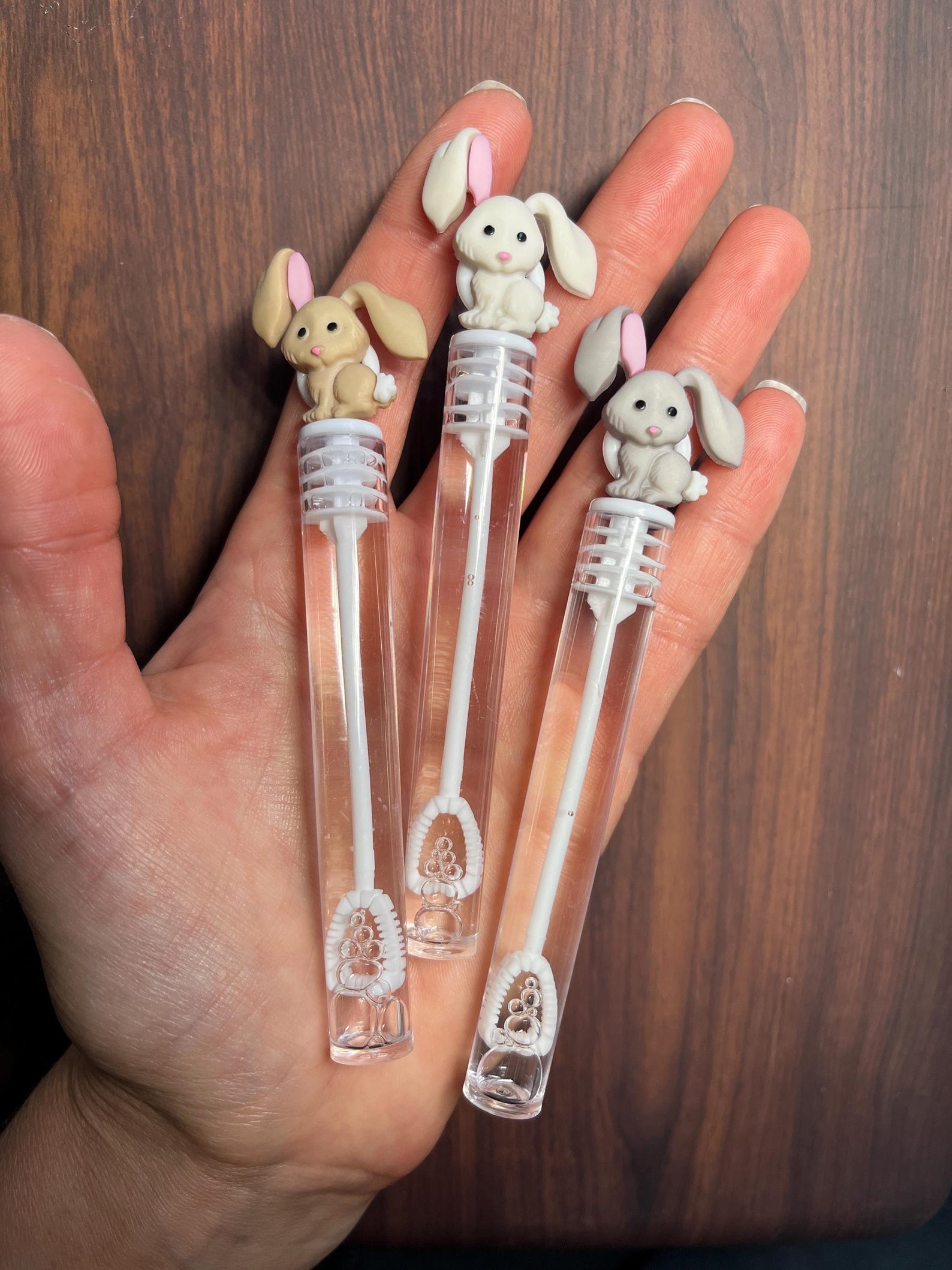 Bunny Rabbit Party Favor Hop on Over Birthday Bubble Wand Bubbles ...