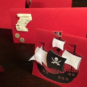 Pirate Place Cards, Pirate Food Labels Skull, Treasure Chest Placecards ...