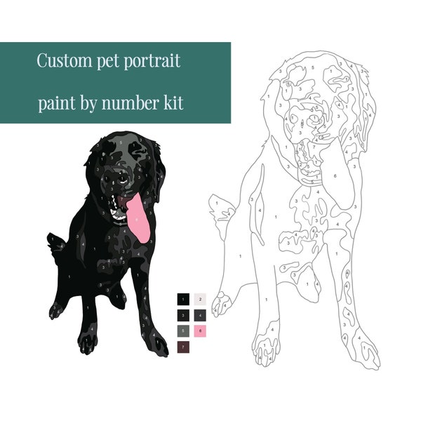 Paint by Number Dog Etsy