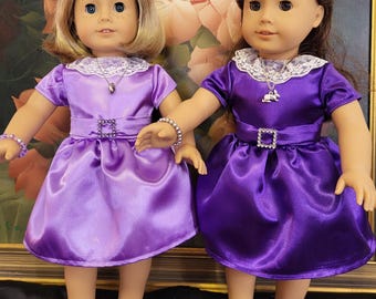 HOLIDAY 2024 COLLECTION, Satin Dress, AG Holiday, 18" doll clothes