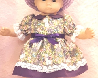 Bitty Baby Easter Parade Dress with Shoes and Hat, fits 15" baby dolls