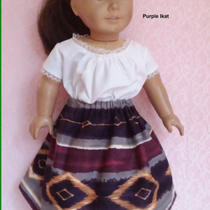 Choice of Southwest skirt with optional Camisa, 18&quot; doll clothes, Josefina, American Girl doll