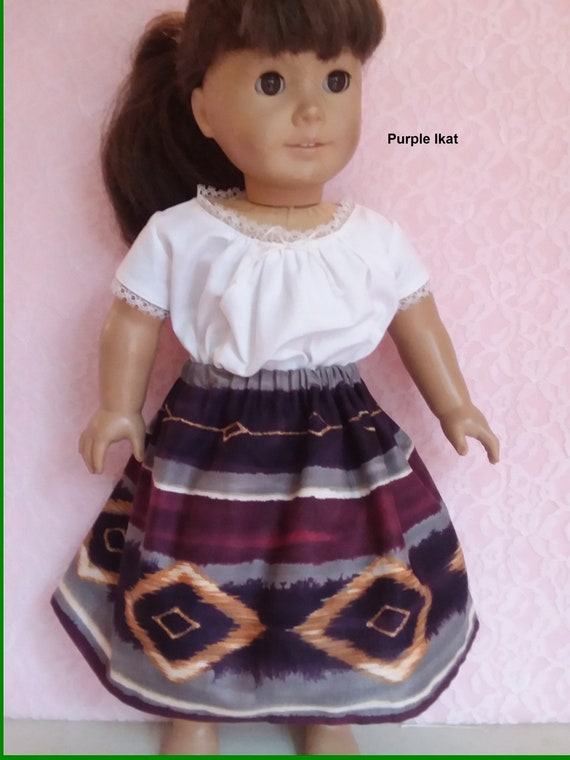 Choice of Southwest skirt with optional Camisa, 18" doll clothes, Josefina, American Girl doll