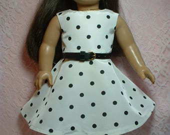 Robe en taffetas à pois, vêtements de poupée de 18 pouces, convient à une poupée American Girl