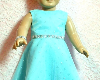 Frozen inspired Princess Dress, Special Occasion, Dress, 18" Doll Clothes, fits American Girl Doll