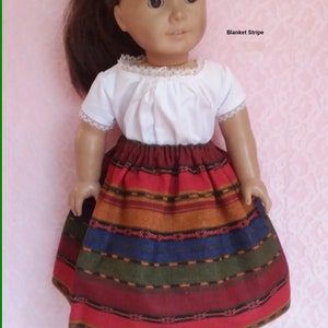 Choice of Southwest skirt with optional Camisa, 18&quot; doll clothes, Josefina, American Girl doll