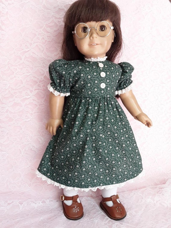 School Daze Evergreen Calico Dress and Accessories - Etsy