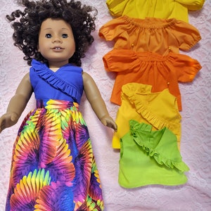 Tenue jupe et chemisier Island Tropics, poupée de 18 pouces. convient à American Girl image 1
