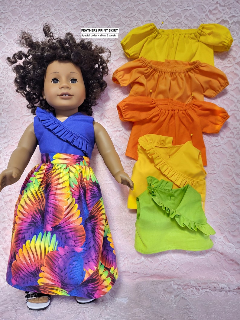 Tenue jupe et chemisier Island Tropics, poupée de 18 pouces. convient à American Girl image 1