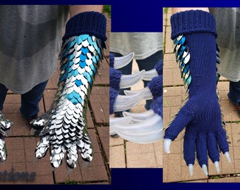 Scale mail gauntlets with claws sales