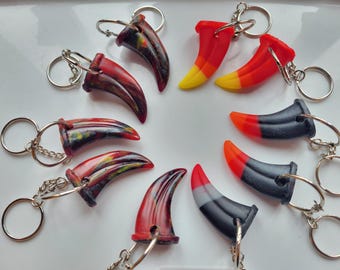 Red Collection - Dragon Claw Keychains - JayeCreations