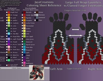 Red Gradient and Monochrome Stripes Design Artistic Liberty Clawed Gauntlets Slot - Dragon Scalemail Sleeves Custom Commission-JayeCreations