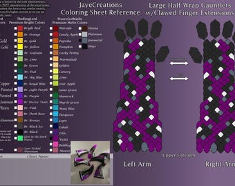 Violet and Monochrome Marble Pour Design - Artistic Liberty Clawed Gauntlets Slot - Dragon Scalemail Sleeves Custom - JayeCreations