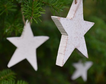 Christmas Star Ornament/Rustic Star Ornament Sets/Christmas Gift Tag/Whimsical Ornament/Christmas Gift/Hostess Gift/Primitive Ornament