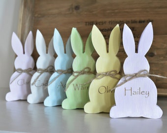 Wooden Easter Bunny sign Home decoration rustic style