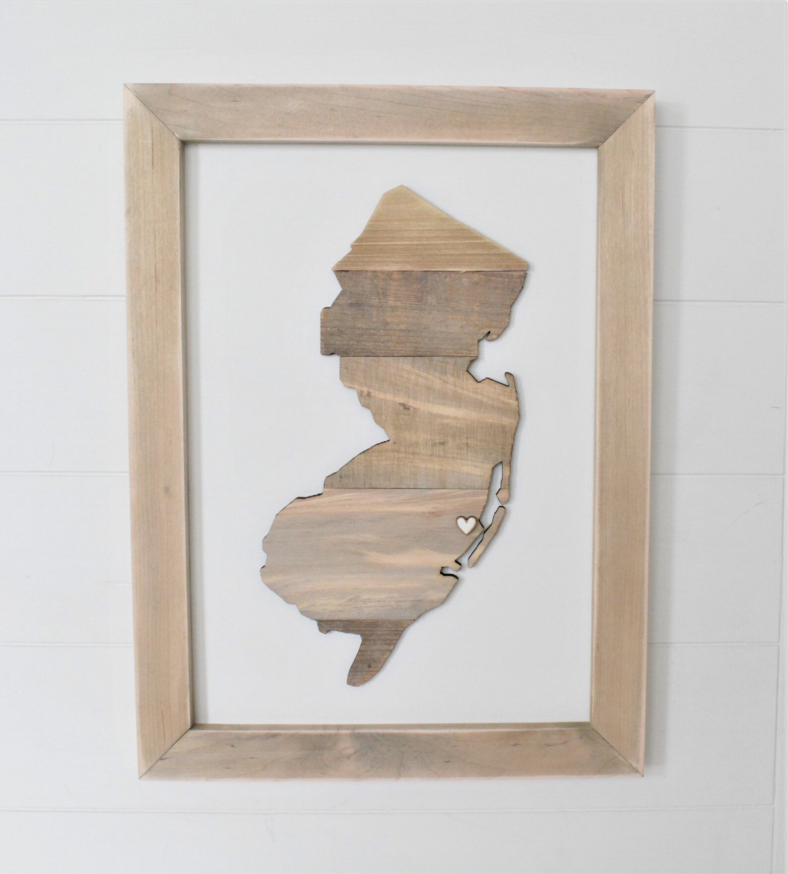 Rustic New Jersey Map/nj Map/wood New Jersey Map/personalized Etsy