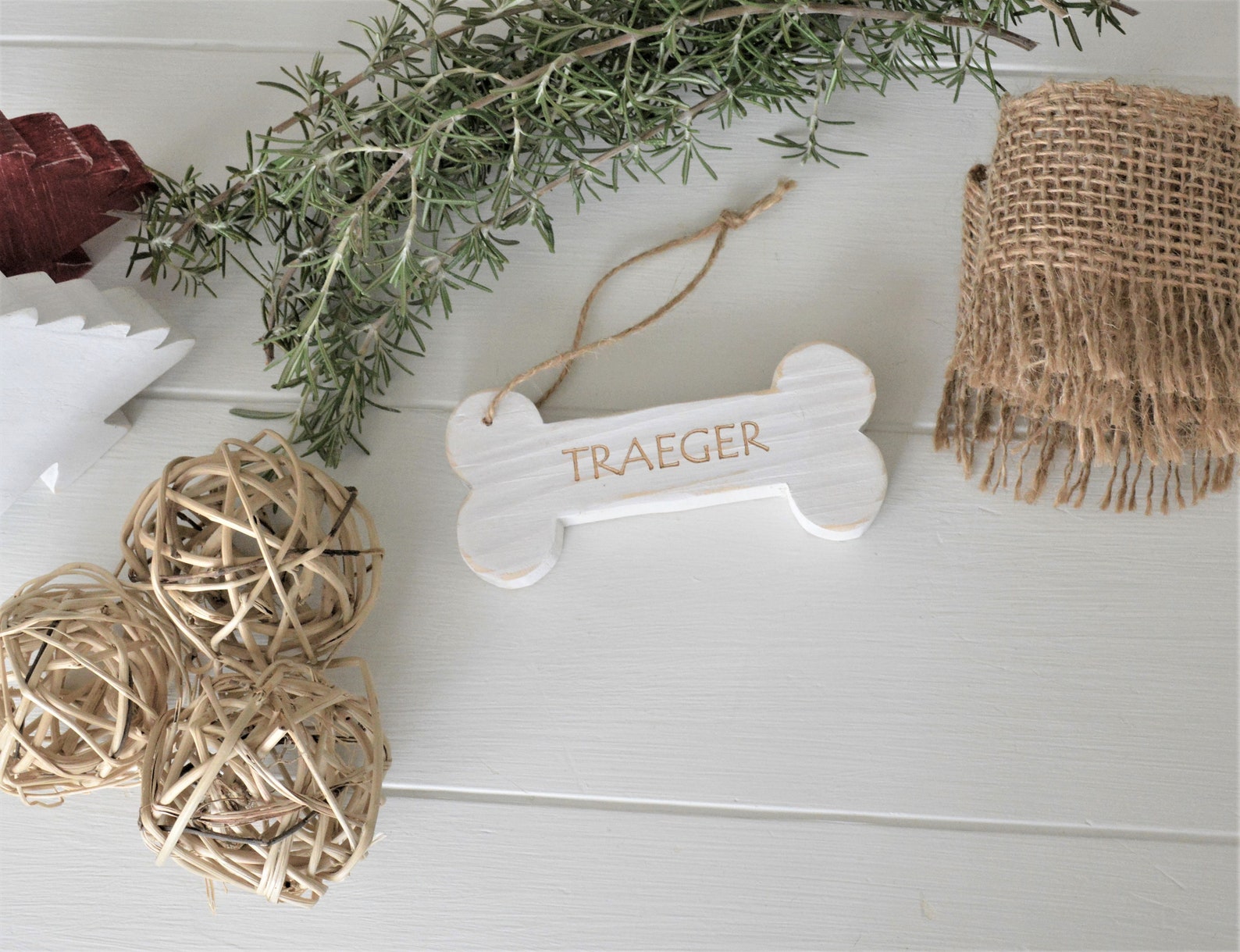 Dog Bone Ornament/rustic Dog Bone Ornament/wood Dog Bone Etsy