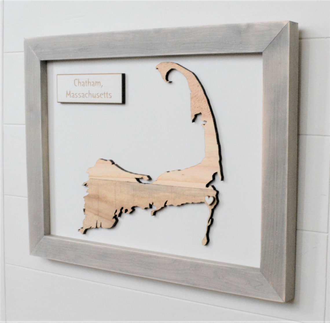Rustic Cape Cod Map/cape Cod Map/wood Cape Cod Etsy
