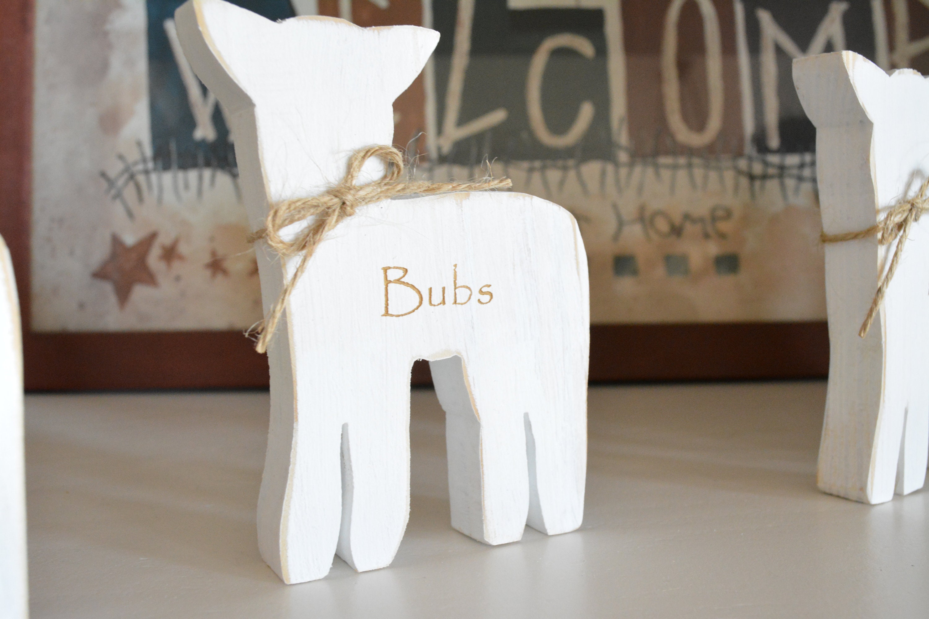 Easter Lamb/easter Decor/rustic Easter/personalized Lamb/baby - Etsy