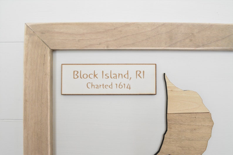 Rustic Block Island Map/Reclaimed Wood/Beach House Artwork/Beach House Gift/Coastal Decor/Rustic Wood Map/Gift for Him/5th Anniversary image 8