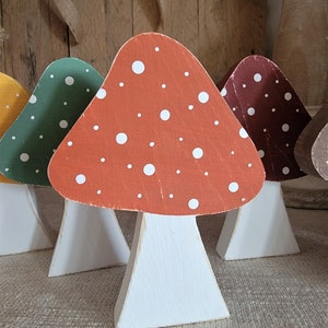 Rustic Wood Mushrooms/wood Toad Stool/fall Mushroom Decor/mushroom ...