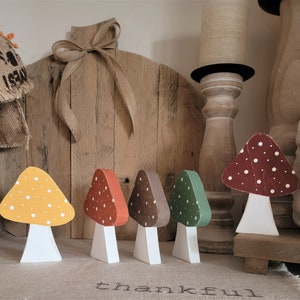 Rustic Wood Mushrooms/wood Toad Stool/fall Mushroom Decor/mushroom ...