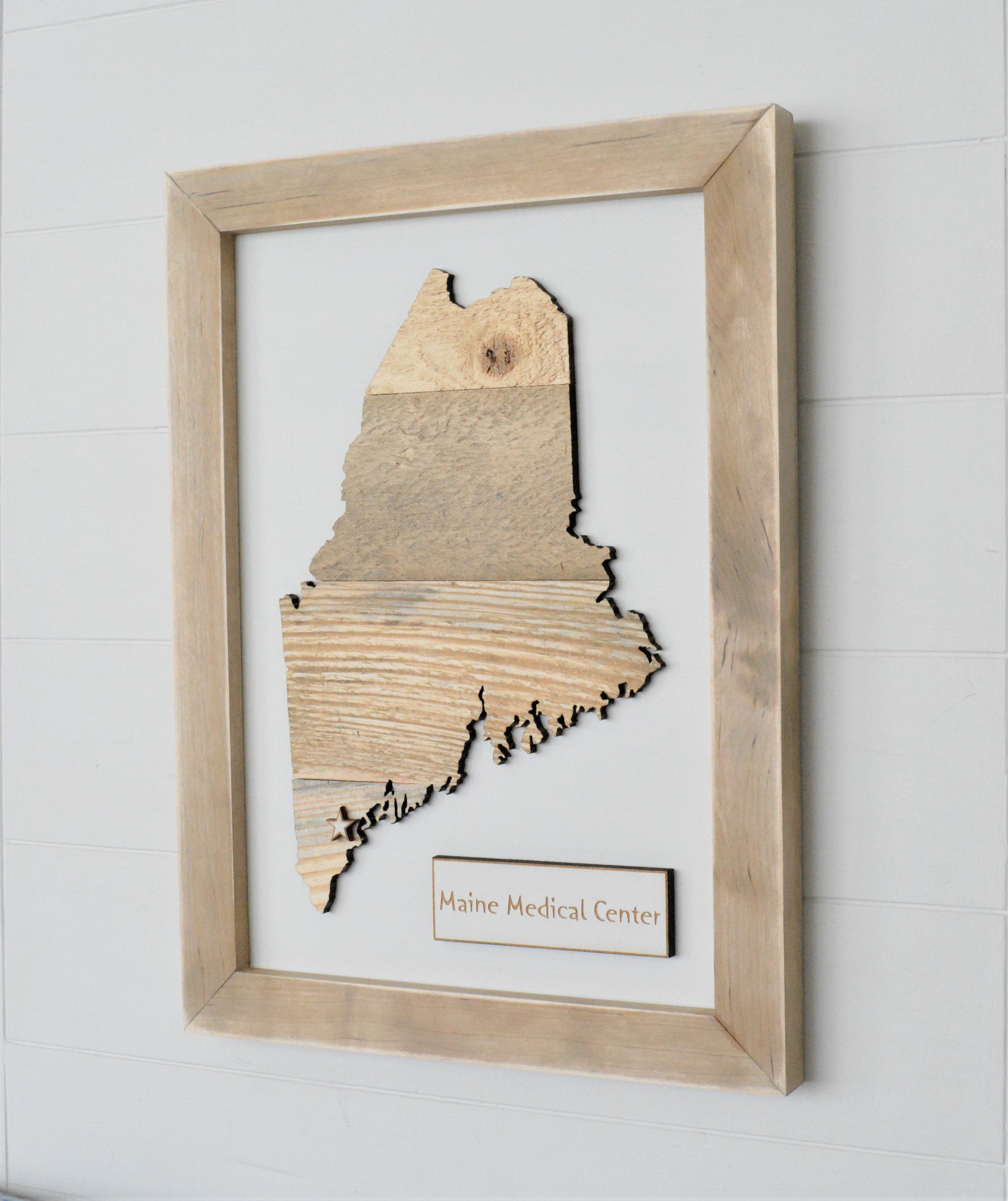 Rustic Maine Map/ME Map/Wood Maine Map/Reclaimed Wood Etsy