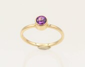14k Gold Cupcake Ring with Rhodolite Garnet