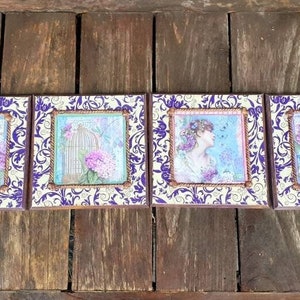 Decorazione murale floreale in stile shabby chic: argilla modellata a mano, ispirazione vintage