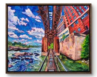 Peinture à l'huile Fisheye Pipeline | Art mural giclée d'archives