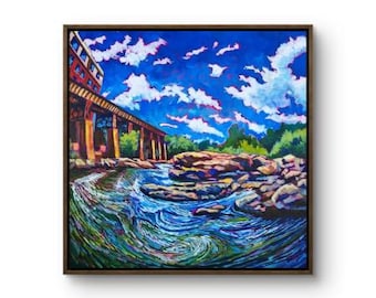 Pipeline | Impression giclée d'art de qualité musée reproduite à partir de ma peinture à l'huile originale