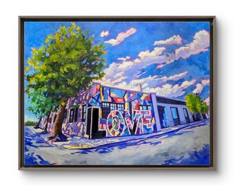 Peinture à l'huile de distillerie de réservoir, impression giclée | Art d'archives de qualité muséale