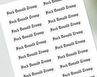 FCK DONALD TRUMP Anti-Trump Sticker sheet